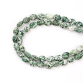 6×8mm Natural Green White Sodalite Gemstone Loose Beads Flat Oval Healing Crystal Loose Stone Beads for Jewelry Necklace Bracelet Earring Craft - color: Green White Sodalite
