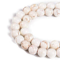 36pcs 10mm Natural Stabilized White Turquoise Gemstone Round Spacer Loose Stone Beads for Jewelry Making 15.5" 1 Strand (Stabilized White Turquoise, 10mm 36Beads) - color: Stabilized White Turquoise, size: 10mm 36Beads