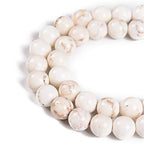 90pcs 4mm Natural Stabilized White Turquoise Gemstone Round Spacer Loose Stone Beads for Jewelry Making 15.5" 1 Strand (Stabilized White Turquoise, 4mm 90Beads) - color: Stabilized White Turquoise, size: 4mm 90beads