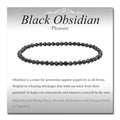 MASSIVE BEADS Natural Genuine Gemstone Beads Healing Crystal Chakra Reiki Jewelry Faceted Round Beads Bracelets 3mm - color: Black Obsidian