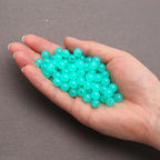 BONNY BOXX 1000PCs 6MM Jelly Peacock Green Acrylic Round Beads, Smooth Transparent Acrylic Balls, Plastic Resin Gumball Bubblegum Chunky Beads for Necklace & Bracelet Making, Crafting Supplies - color: Jelly Peacock Green, size: 6MM