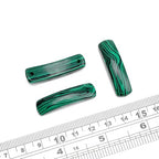 BEADIA Natural Curved Malachite Stone Beads 36x10mm 4pcs for DIY Bracelet Jewelry Making - color: Malachite