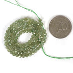 Natural Green Kyanite 4mm Faceted Round Beads Loose Beads 16 Inch for Jewelry Making Beads - color: Green Kyanite