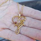 Yocoyee Stainless Steel Faith Pendant Necklace Heart Shaped Word Letter Faith Positive Encouragement Memorial Necklace Gift for Women Friends - color: Gold