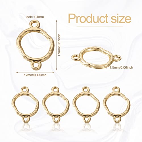 FASHEWELRY Golden Bow Connector Charms Bulk, Christmas Bowknot Link Charms, Infinity Links Geometric Hollow Bezel Pendants for Earring Bracelet Necklace Keychains Jewelry Making - color: Light Gold-Ring