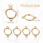 FASHEWELRY Golden Bow Connector Charms Bulk, Christmas Bowknot Link Charms, Infinity Links Geometric Hollow Bezel Pendants for Earring Bracelet Necklace Keychains Jewelry Making - color: Light Gold-Ring