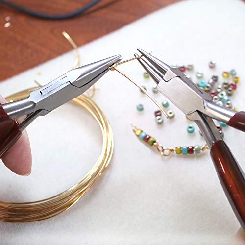 The Beadsmith Chain Nose Pliers – 6-Inches (152 mm) Jewelry-Making Tool w/Polished Steel Head, PVC Comfort Grip, & Double-Leaf Springs