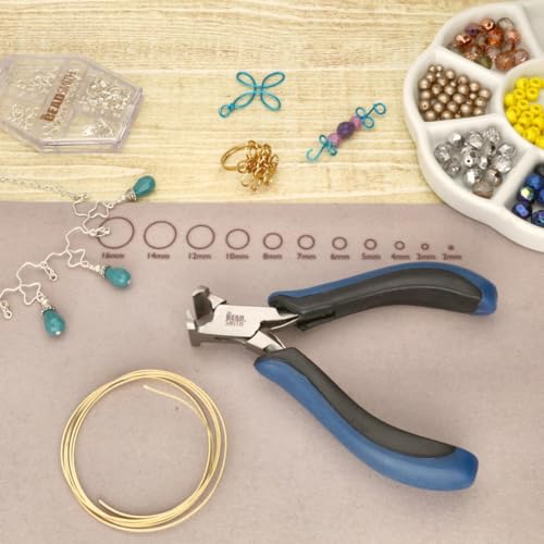 The Beadsmith Ergonomic End Cutter Tool – 5 inches (127mm) – Comfortable Ergonomic Grip, Double-Leaf Springs & Polished Steel Head – Extra-Fine Tips Precision to Medium Level Work - style: End Cutter