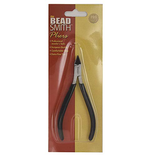 The Beadsmith Side Cutter – Extra Fine Tips – 4.5 inches (114mm) – PVC Grip Handle with Double Leaf Springs – Jewelry Making Tool for Creating Bracelets, Earrings and Necklaces - style: Side Cutter