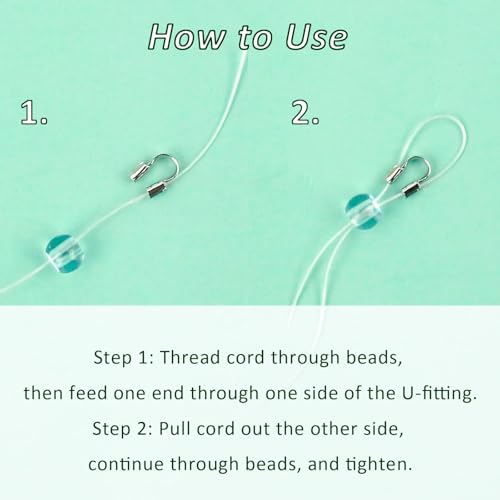 300Pcs Wire Guardian Protectors 0.7mm Hole U Shape Wire Guard Loops Thread Protector for Jewelry Making Findings Earring Necklaces Bracelet DIY Supplies (Silver) - color: silver