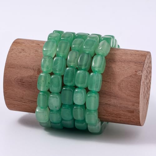 Natural Large Green Aventurine Cube Stone Beads 8x11mm 38cm/str Loose Semi Gemstone Stone Square Beads for Making Bracelets Necklace - color: Green Aventurine