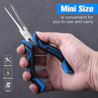 SPEEDWOX 6-Piece Mini Pliers Set - Needle Nose, End Cutting, Bent Needle Nose Diagonal, Long Nose and Linesman Pliers For Jewelry Making Beading,Craft Making Electronic Repair with Carrying Pouch - style: 6PCS A Set