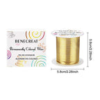 BENECREAT 20 Gauge 32 Yards Tarnish Resistant Gold Wire Jewelry Copper Wire Craft Beading Wire for Gem Wrapping Jewelry Craft Making, Halloween Model Making - color: Gold, size: 20 Gauge