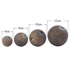 RUBYCA Round Dyed Electroplated Druzy Agate Quartz Crystal Gemstone Beads (1 Strand, Brown, 6mm) - color: Brown, size: 6mm