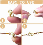 Dailyacc Double Opening Lobster Clasp 316 Stainless Steel Silver and Gold Pleted Necklace Bracelet Extender Clasps and Closures for DIY Jewelry - color: Gold 3Pcs, size: 16mm × 8mm