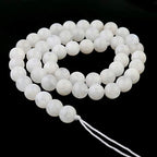 Natural Stone Beads 8mm White Moonstone Polished Round Smooth Gemstone Beads for Jewelry Making 15 Inch(White Moonstone,8mm) - color: Moonstone, size: 8mm