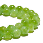 10mm Natural Green Peridot Gemstone Beads Polished Round Smooth Stone Beads for Bracelets Jewelry Making 15inch Loose Beads - color: Green Peridot, size: 10mm