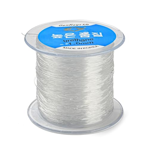 100m/roll Elastic Crystal Thread 1mm Clear Stretchy Bracelet String Beading Cord for DIY Women Friendship Bracelet Jewelry Making Craft Supplies - color: Clear, size: 1mm