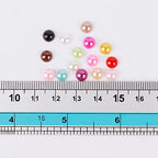 2500pcs 6mm Half Round Pearl Beads Mixed 15 Colors Cabochon Flatback Gem DIY Scrapbooking Shoes Phone Nail Art Making Crafts Material - size: 6mm 2500pcs