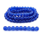 DandS ltd Crackle Lampwork Glass Beads for Jewelry Making, Blue, Vibrant DIY Bracelets, Necklaces, Earrings, Beading Supplies & Craft Kits for Handmade Jewelry, 80pcs 0.39 inch (10mm), #J283-10 - color: Blue