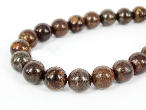 90pcs Adabele Natural Brown Bronzite Healing Gemstone 4mm (0.16 inch) Small Round Beads Gem Stone Spacer for Craft Jewelry Making GF16-4 - color: Bronzite, size: 4mm (90pcs/1 Strand)