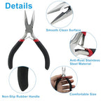 12.5cm/4.92" Chain Nose Pliers For Jewelry Making, Flat Nose & Craft Pliers, Jewelry Making Tool - style: Chain Nose Pliers