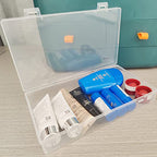 4 Pack Rectangular Clear Plastic Storage Containers Box with Hinged Lid for Beads and Other Small Craft Items (7.87 x 4.72 x 1.38 inch) - size: 7.87 x 4.72 x 1.38 inch