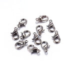 HDSupplies 100 Pieces - Lobster Clasps - Gunmetal Black - 10x6mm / 1mm Hole - color: Gunmetal Black, size: 10x6mm