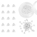 BEADIA Silver Plated Triangle Spacer Beads 3x3mm 50pcs for Jewelry Making Findings Non Tarnish - color: Silver, size: 3x3mm Triangle