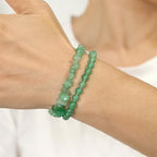 Healing Crystal Bracelets for Women 2 PCS 6mm Natural Stone Bracelet Stretch Crystal Beaded Bracelets Handmade Gemstone Bracelet Jewelry Gifts Christmas Gifts for Women Girls - style: garnet