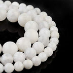 Natural Stone Beads 8mm White Moonstone Polished Round Smooth Gemstone Beads for Jewelry Making 15 Inch(White Moonstone,8mm) - color: Moonstone, size: 8mm