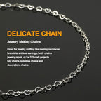 KYUNHOO 16.4FT/5M Stainless Steel Silver Chains for Crafts DIY Supply Jewelry Findings Hollow Heart Chain for Jewelry Making with Lobster Clasps Jump Rings - color: Heart Silver