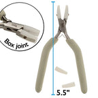 The Beadsmith Flat Nylon Jaw Pliers, 5.5 inches (139mm), Comfort Grip Handle with Double Leaf Springs - style: Flat Nylon Jaw