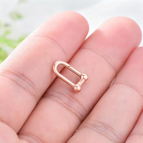 14K Gold Jewelry Clasp Necklace Extender Clasp Bracelet Extension Connector for DIY Necklace Bracelet Anklet Jewelry Making (Style 11-Rose) - size: Style 11-Rose