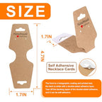 120PCS Sturdy Jewelry Display Cards - Self-Adhesive Necklace & Bracelet Packaging for Small Business, Keychain, Earring, Hair Band, and Scrunchies - color: 120Kraft paper