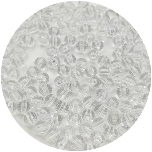 1000PCS 6MM Round Crystal Acrylic Faceted Spacer Beads for DIY Crafts Jewelry Making, Bracelets Necklaces Wind Chimes Suncatchers Loose Gemstones(66-White) - color: 66-White, size: 6MM