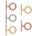 Round Toggle Clasps OT Toggle Jewelry Clasps T-Bar Bracelet Closure Clasp Fastener IQ End Connectors for DIY Necklace Bracelet Jewelry Making 5 Sets - color: 5 Colors-OT
