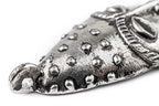 TheBeadChest Elongated African Silver Mask Pendant (50x90mm): Genuine West African Mask Design for DIY Jewelry & Necklaces - color: Silver, size: Large Elongated (50x90mm)