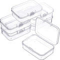 Jetec 6 Pieces Mini Plastic Clear Beads Storage Containers Box for Collecting Small Items, Beads, Jewelry, Business Cards, Game Pieces, Crafts (2.5 x 1.7 x 0.8 Inch) - size: 2.52 x 1.73 x 0.79 Inch