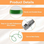 HARFINGTON 49ft Jewelry Wire, 28 Gauge (0.3mm) Brass Craft Soft Metal Tarnish Resistant Copper Beading Wire for Jewelry Making Supplies Crafting, Green - color: Green, size: 28 Gauge x 49ft