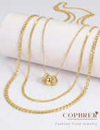 Layered Gold Necklaces for Women, 14K Gold Plated Dainty Cubic Zirconia Rondelle Initial Pendant Necklace, Chunky Stackable Mariner Chain Choker, Trendy Personalized Name Jewelry Gifts for Women - style: Letter J