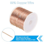 PATIKIL 26 Gauge Jewelry Wire, 328 Feet/100M Pure Copper Jewelry Beading Wire Soft Metal Plant Stem Ties for Craft, Copper Tone (0.016") - color: Copper Tone, size: 26 Gauge