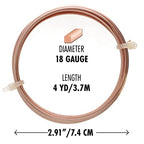 The Beadsmith Square Craft Wire - Medium Temper Beading Wire, Rose Gold Color, 18 Gauge, 4 Yards - color: Rose Gold, size: 18 Gauge, 4 Yard Coil