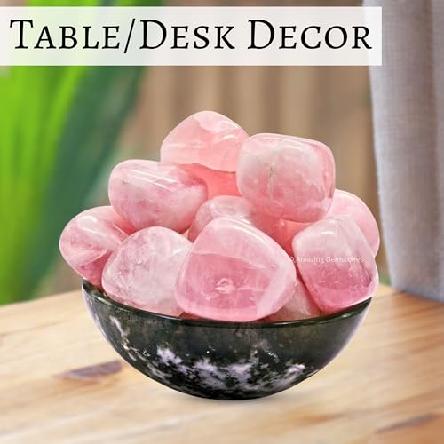 Amazing Gemstone Star Rose Quartz Crystal Tumbled Stones Polished Rocks - Natural Gem Stones for Healing - DIY Crystals for Protection (1 Piece) - color: Star Rose Quartz