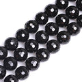GEM-Inside 18mm Facted Black Agate Gemstone Loose Beads Round Crystal Energy Stone Power for Jewelry Making 15" - color: Black Agate, size: 18mm