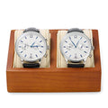 Jewelry Tray Solid Wood Double Watch Storage Box Tray Jewelry Display Props Wooden Watch Display Stand - color: WHITE DOUBLE WATCH BOX