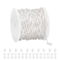 YOUBEIYEE 16.4 Feet Silver Paperclip Chain for Jewelry Making Stainless Steel Chains Roll for Women Necklace Bracelet DIY Jewelry Supplies - color: Paperclip Silver