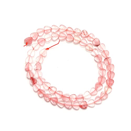 6mm Natural Watermelon Red Stone Beads Heart Shape Cute Fine Gems Spacer Beads Fit Jewelry Making DIY Exquisite Necklace Bracelet Accessory - color: Watermelon Red