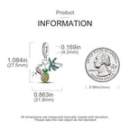 MULA 925 Sterling Silver Charms for Bracelets and Necklaces Lipstick and Bag Dangle Pendants Tower Camera Beads Jewelry Charms for Women - color: Pineapple Flamingo Coconut