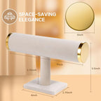 T-Bar Bracelet Display Stand for Selling, Jewelry Storage, Bracelet Holder Stand, Bangle, Jewelry Business Supplies, Watch Holder for Women & Men (Beige with Metal Lid) - color: Beige + metal lid